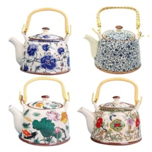 CHALEIRA DE CERÂMICA COM INFUSOR 800ML