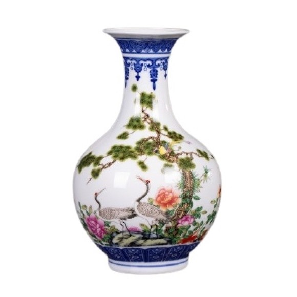 VASO CHINÊS DE PORCELANA 22CM