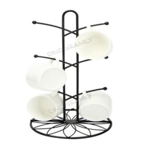 SUPORTE DE XÍCARAS DE INOX PRETO