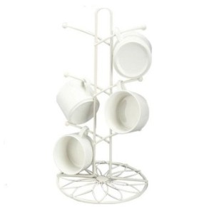 SUPORTE DE XÍCARAS DE INOX BRANCO