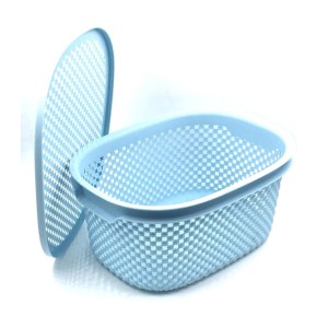 CESTO DE PLÁSTICO COM TAMPA 25X20