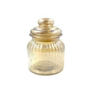 POTE DE VIDRO GOLD 15CM 700ML